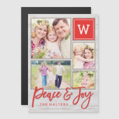 Friedliches Monogramm-Urlaubsmagazin Magnetkarte (Vorne/Hinten)