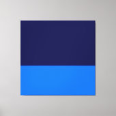 Friedliches Nachtmeer. Hellblauer Navy-Farbblock Leinwanddruck (Vorderseite)