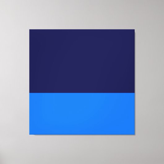 Friedliches Nachtmeer. Hellblauer Navy-Farbblock Leinwanddruck (Vorderseite)