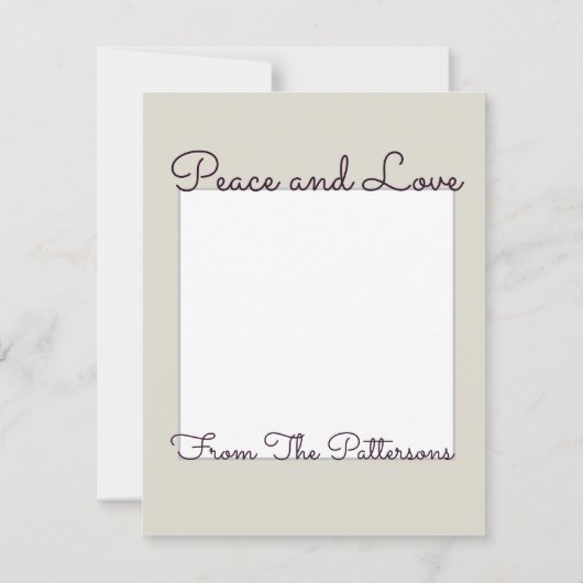 Friedliches neues Jahr Blumenfriedenszeichen Perso Karte (Rückseite)