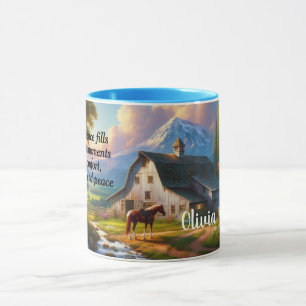 Friedliches Pferd Land Mug Tasse