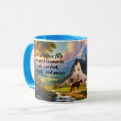 Friedliches Pferd Land Mug Tasse (Vorderseite Links)