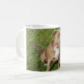 Friedliches Pitbull Kaffeetasse (Vorderseite Links)