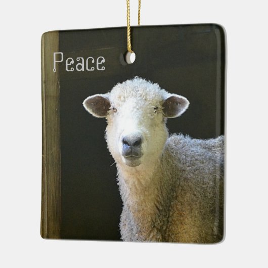 Friedliches Schaf Keramikornament (Links)