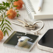 Friedliches Schaf Schlüsselanhänger (Vorderseite rechts)