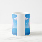 Friedliches Segelboot Ozean Kaffeetasse (Mittel)