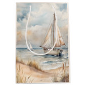 Friedliches Segeln Wasserfarbenküste Mittlere Geschenktüte (Vorderseite)