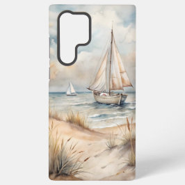 Friedliches Segeln Wasserfarbenküste Samsung Galaxy Hülle