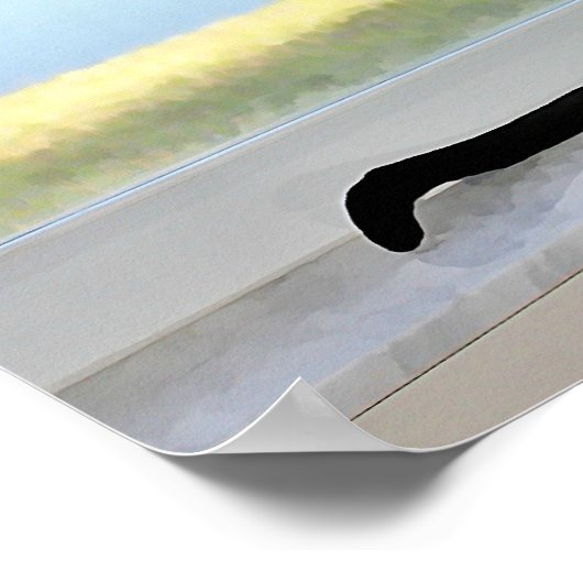 Friedliches siamesisches Katzengemälde Poster (Ecke)