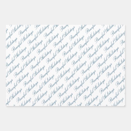 Friedliches Skript für Winterwald Geschenkpapier Set (Vorderseite 2)