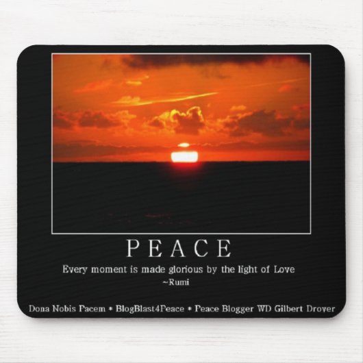 Friedliches Sonnenuntergang-Mousepad mit Rumi Zita Mousepad (Vorne)