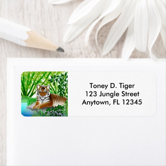 Friedliches Sumatran Tiger-Label (Insitu)