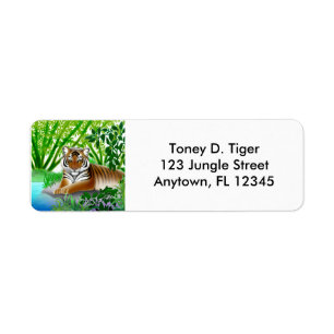 Friedliches Sumatran Tiger-Label