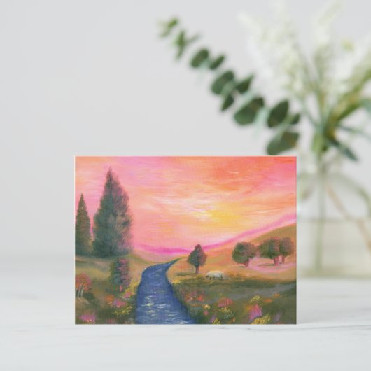 Friedliches Tal Postkarte (Stehend Vorderseite)