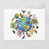 Friedliches Tierreich - Tiere in der ganzen Welt Postkarte (Vorderseite)
