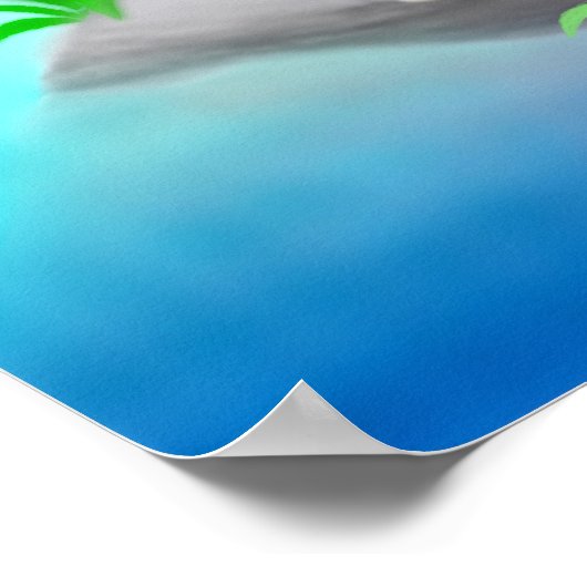 Friedliches Tiger im Bambuswald Poster (Ecke)