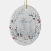 Friedliches Wald im Winter Keramik Ornament (Rechts)