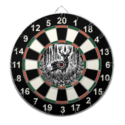 Friedliches Waldtierzieldesign Dartscheibe (vorne)