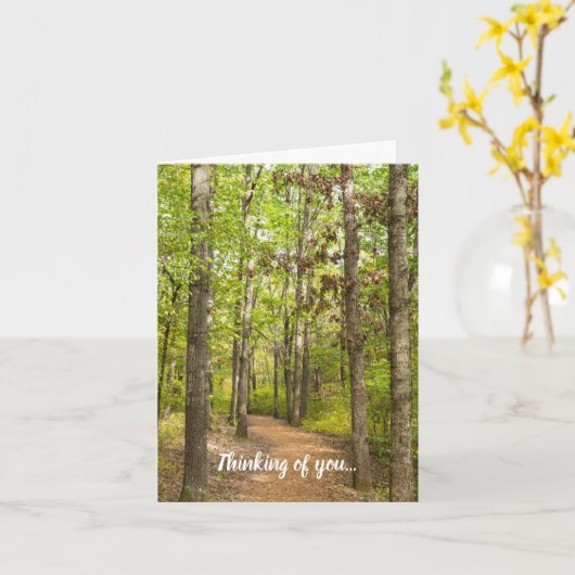 Friedliches Wanderdenken Karte (Gelbe Blume)