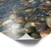 Friedliches Wasser Strand Kies Seascape Fotodruck (Ecke)