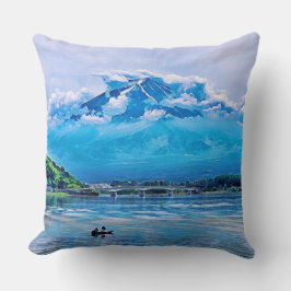 Friedliches Watercolor, japanisches Kunstdesign Kissen