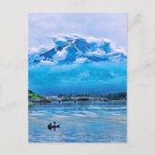 Friedliches Watercolor, japanisches Kunstdesign Postkarte (Vorderseite)