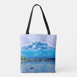 Friedliches Watercolor, japanisches Kunstdesign Tasche