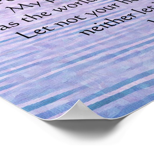 Friedliches Waters Scripture Poster (Ecke)