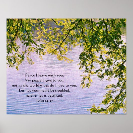 Friedliches Waters Scripture Poster (Vorne)