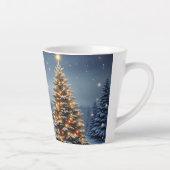 Friedliches Weihnachtsdorf mit Lichtern Milchtasse (Rechts)