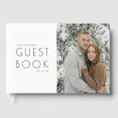 Friedliches weißes Winterporträt Gästebuch (Vorderseite)