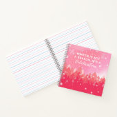 Friedliches Winterangebot im Rosa-Weißschnee Notizblock (Innenseite)