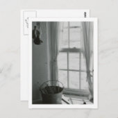 Friedliches Winterfenster Postkarte (Vorne/Hinten)