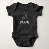 Friedliches Zeichen Baby Strampler (Vorderseite)