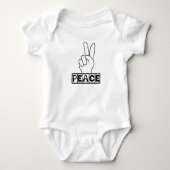Friedliches Zeichen Baby Strampler (Vorderseite)