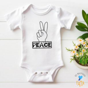 Friedliches Zeichen Baby Strampler