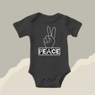 Friedliches Zeichen Baby Strampler