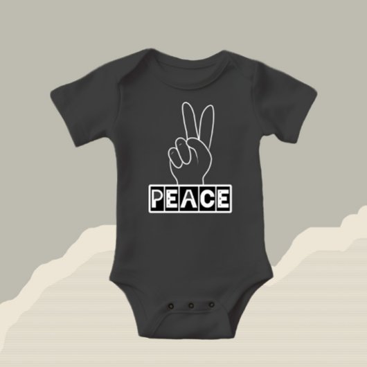 Friedliches Zeichen Baby Strampler
