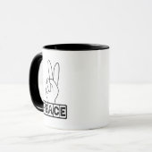 Friedliches Zeichen Tasse (Vorderseite Links)