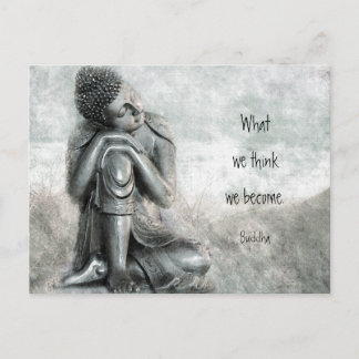 Friedliches Zitat zum Silbernen Buddha-Wisdom Postkarte
