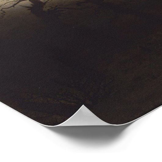 Friedrich - Abtei im Eichenwald Poster (Ecke)