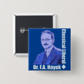 Friedrich August von Hayek Button (Vorne & Hinten)