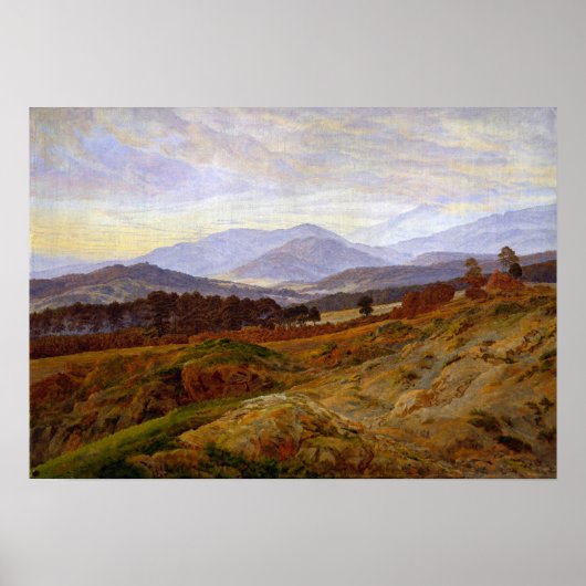 Friedrich - Berge im Riesengebirge Poster (Vorne)