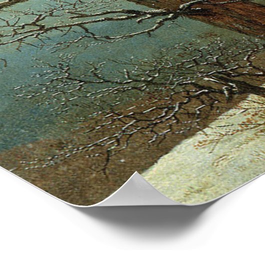 Friedrich - Cairn im Schnee Poster (Ecke)