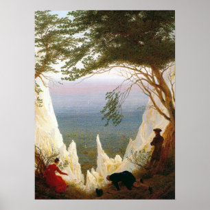 Friedrich - Chalk Cliffs on Ragen Poster