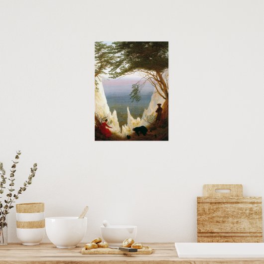 Friedrich - Chalk Cliffs on Ragen Poster (Küche)