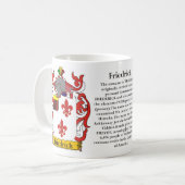 Friedrich der Ursprung, die Bedeutung und das Kaffeetasse (Vorderseite Links)