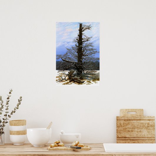 Friedrich - Eichenbaum im Schnee Poster (Küche)