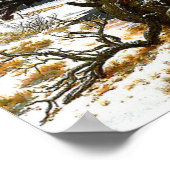 Friedrich - Eichenbaum im Schnee Poster (Ecke)