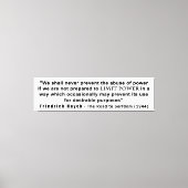 Friedrich Hayek Road zum Zitat von Powern mit eing Leinwanddruck (Vorderseite)